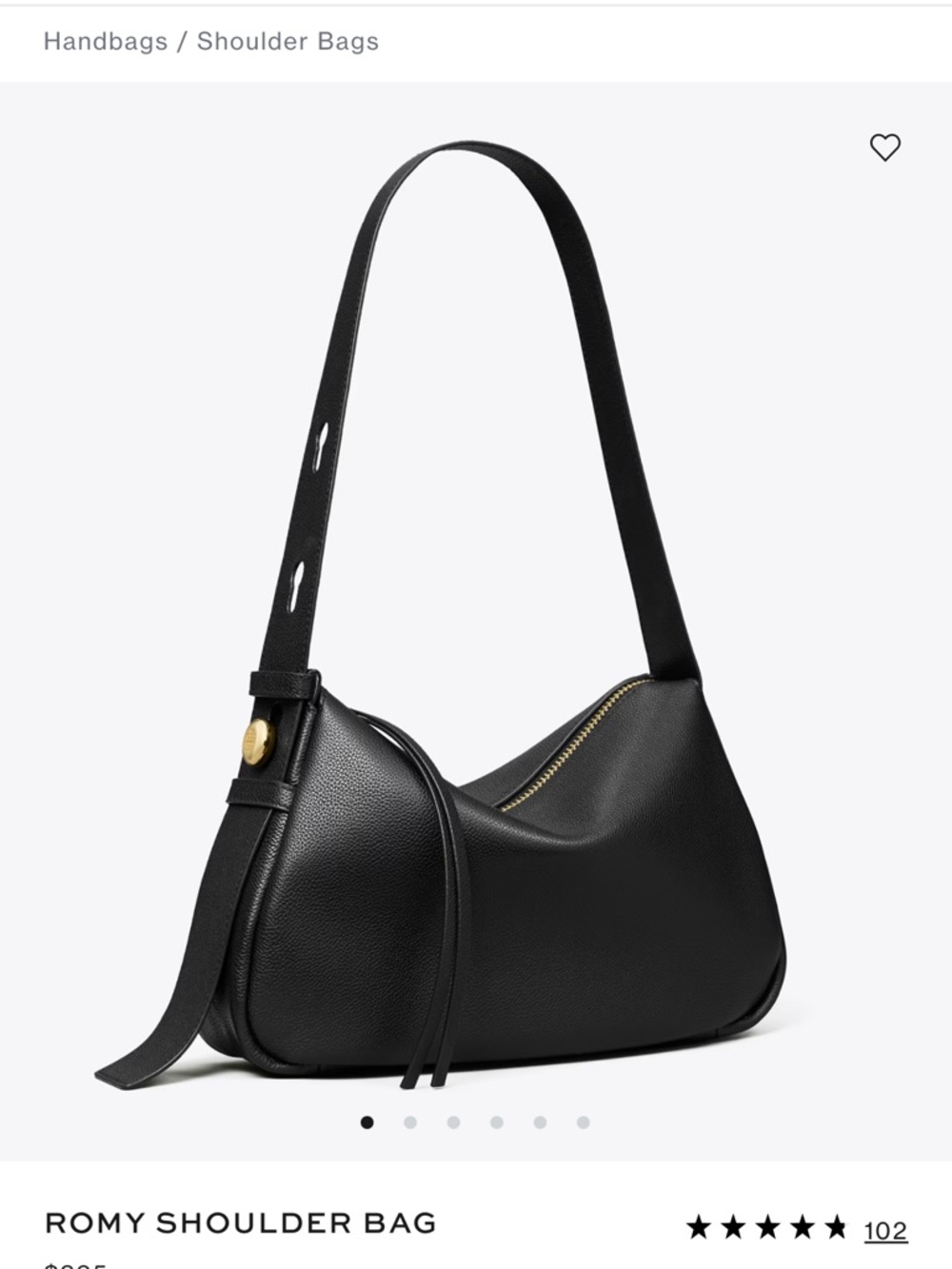 Tory Burch Black Romy Shoulder Bag with Gold Hardware - Picture 4 of 12